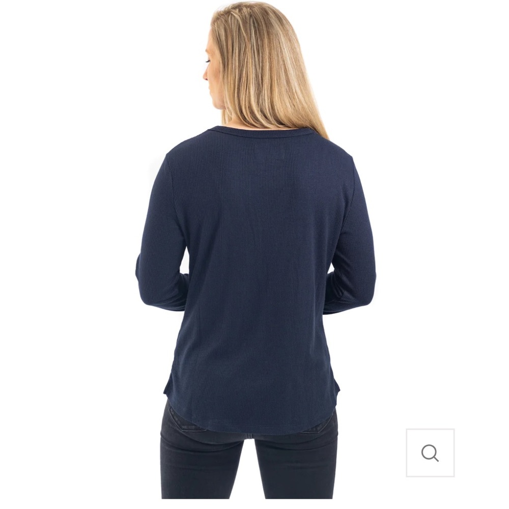 Alpha Forward women waffle long sleeve shirt. Small - Picture 3 of 8
